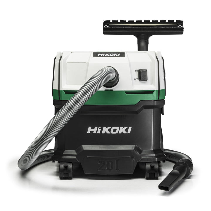 Hikoki RP200SLWAZ Nass- und Trockensauger, 1200 W, 20 L, L-Klasse Sauger | Mobiler Mehrzwecksauger m
