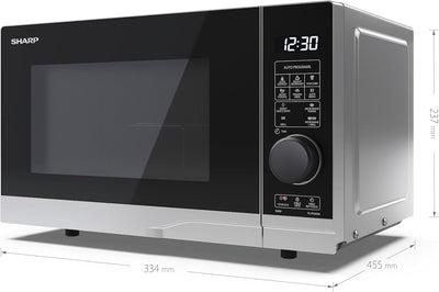 SHARP PG204AES Mikrowelle mit Grill (Mikrowelle: 700W, Grill: 900W, 10 Leistungsstufen, Auftaufunkti