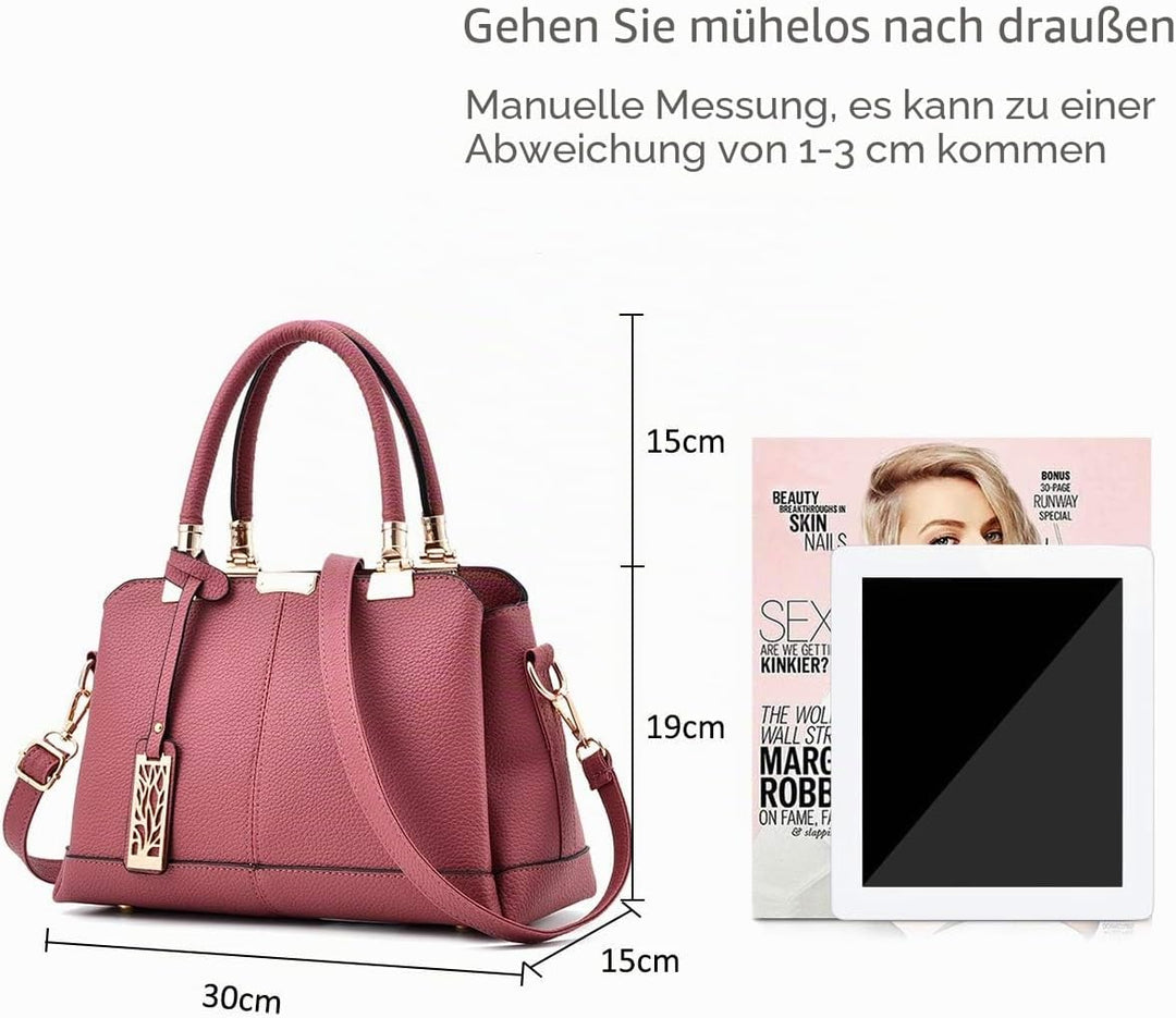 NICOLE & DORIS Damen Handtaschen Elegante Damen Tasche Designe Frauen Umhängetasche PU Weiche Ledert