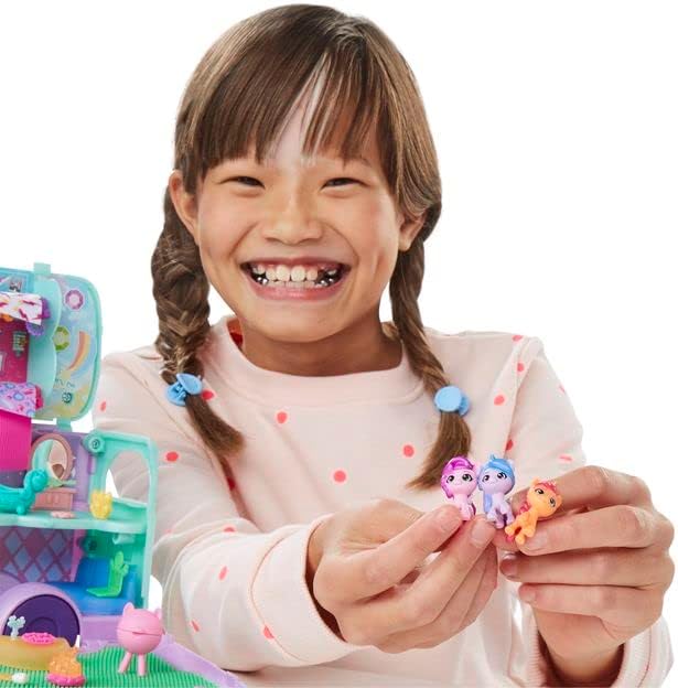 My Little Pony Spielzeuge Mini World Magic Mare Stream, Wohnmobil Spielset zum Selbergestalten für K