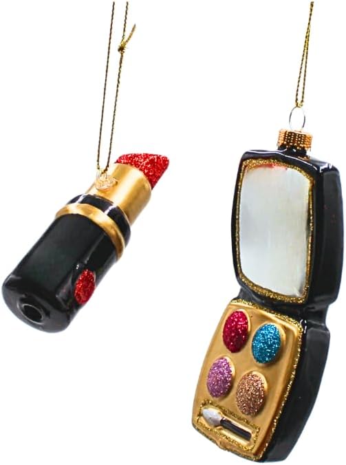 Dekohelden24 Lauschaer Christbaumschmuck - 2er Set Christbaumkugeln Lauscha, Glaskugeln, Weihnachtsb