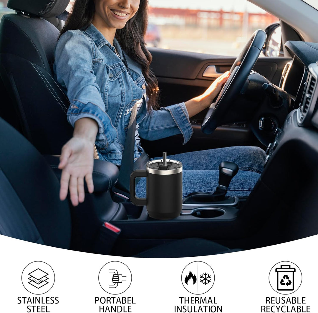 WATERSY 30oz Kaffeebecher to Go Thermobecher Doppelwandiger Edelstahl Vakuum Auslaufsicher Trinkbech
