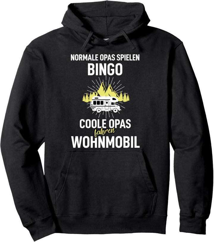 Normale Opas spielen Bingo coole Opas fahren Wohnmobil Pullover Hoodie