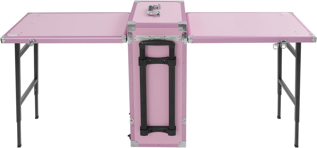 Kosmetikkoffer Trolley Faltbar Erweiterbar 2-Tisch&4-Schublade mit Teleskopgriff Zahlenschloss Schmi