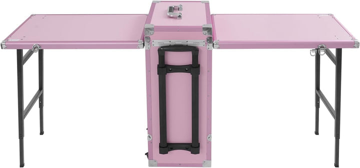 Kosmetikkoffer Trolley Faltbar Erweiterbar 2-Tisch&4-Schublade mit Teleskopgriff Zahlenschloss Schmi