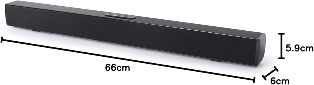 Muse TV Soundbar Bluetooth mit optischem Eingang, AUX-In und RCA-Eingang, 50 Watt Ausgangsleistung