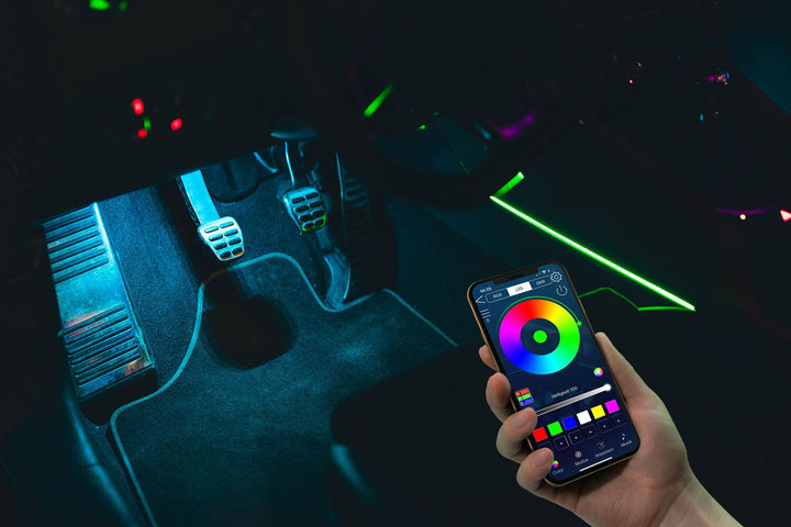 ambitrim® Digital PRO RGB RGBIC Full LED Ambientebeleuchtung | Neuheit 2023 mit 2-Zonen Steuerung &