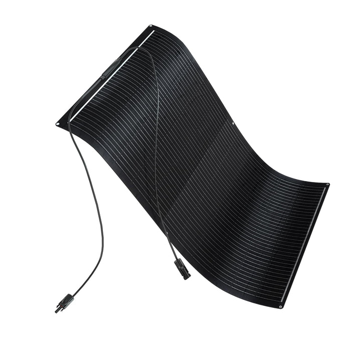 Solarpanel Flexibel 150W Schwarz, 18V Monokristallines Flexibles Solarpanel Wohnmobil 150Watt Solarm