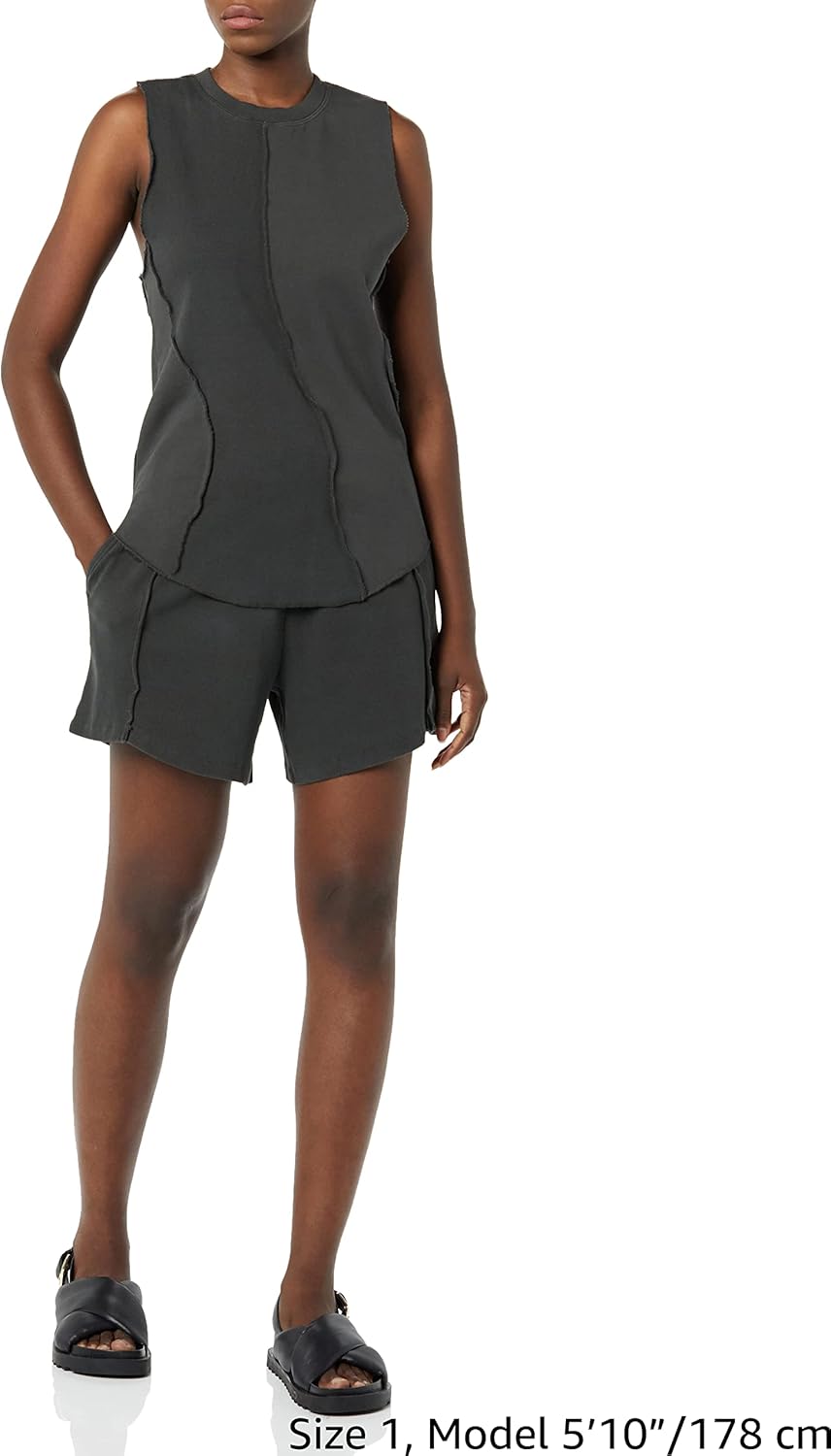 rare/self Tanktop für alle Geschlechter, Zusammengesetzt Gemischter Strick 4 Schwarz Geschmirgelt, 4