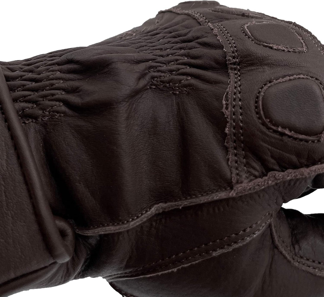 ORINA Cooper Gefütterte Lederhandschuhe, Dunkelbraun, Grösse S/ 7