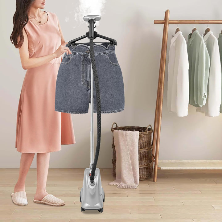 Dampfglätter, 2200W Garment Steamer - Profi Steamer für Textilarten, Vertikaler Dampfbügler mit 3L W