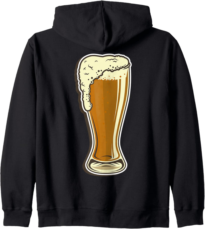 Weizenbierglas mit perfektem Bierschaum Goldgelb Weizenbier Kapuzenjacke