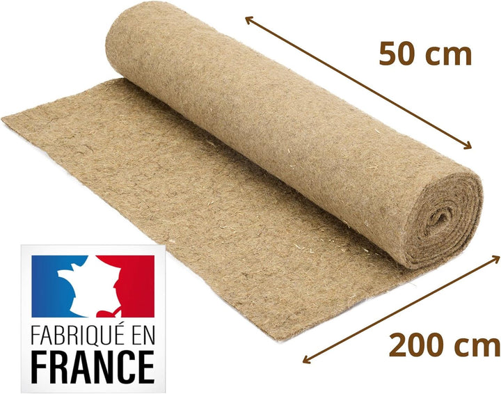 La cordeline Teppich für Nagetiere, Hanf, 50 cm x 2 m, für Kaninchen, Meerschweinchen, Natur