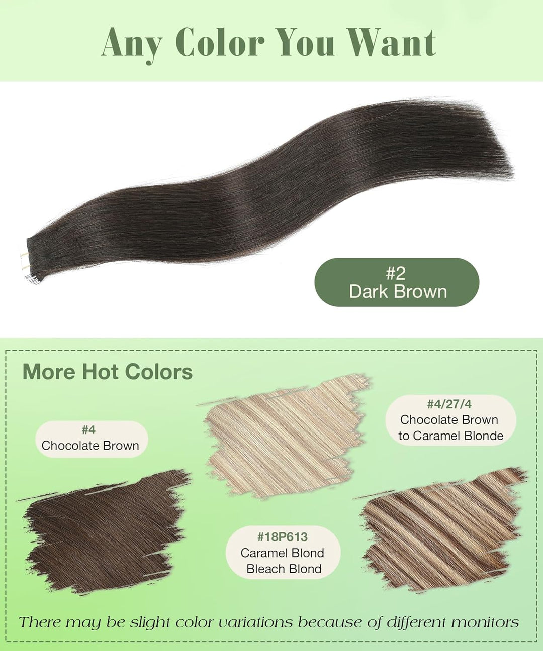 SURNEL Tape Extensions Echthaar, 20pcs 50g 50cm 20 Zoll Dunkel Braun Remy Invisible Tape Extensions