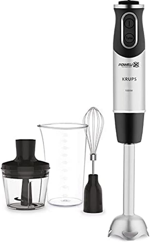 Krups Perfect Mix Stabmixer HZ6568 | Blender | 1000 Watt | Wdelstahlfuss 500 ml Zerkleinerer | 800 m