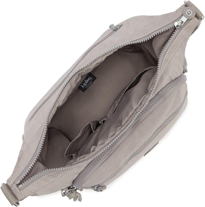 Kipling Damen Gabbie Crossbody, Grey Grau, 35.5x30x18.5 cm (B x H T) EU Einheitsgrösse Grey Gris, Ei
