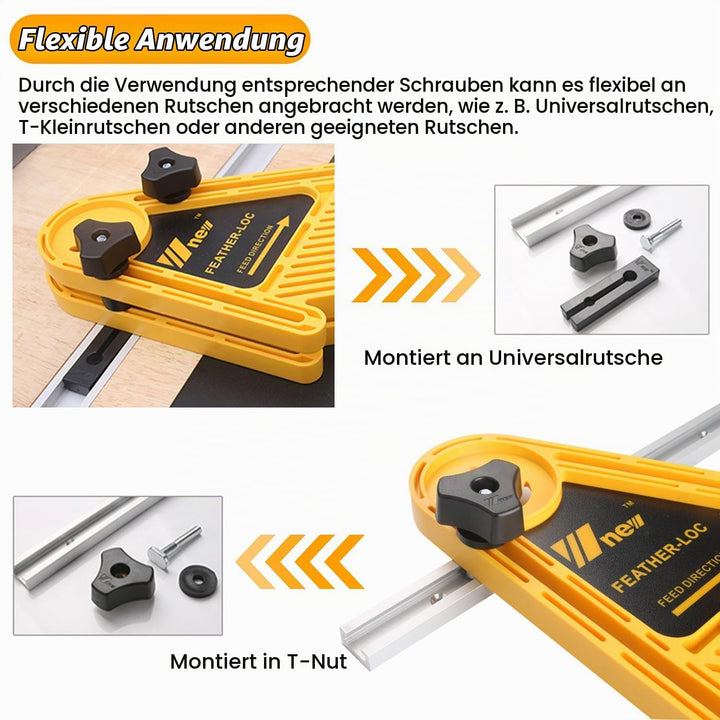 Doppel Featherboard Tischsäge Set, 21 × 16.5 cm Federbrettern mit Schrauben und Unterlegscheiben, Fr