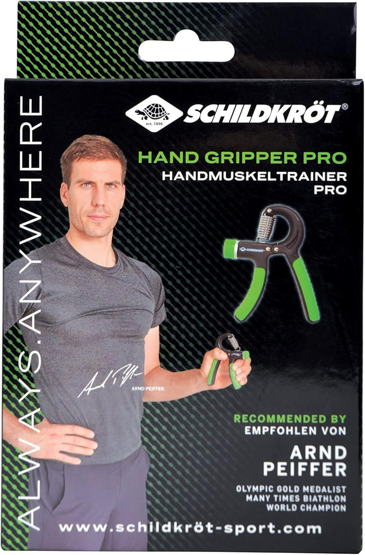 Schildkröt Fitness Handmuskeltrainer Pro, Ökotest "sehr gut", Härtegrad einstellbar, Schwarz-Grün, w