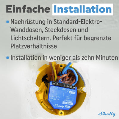 Shelly 1 Gen3-2 Pack | WLAN Smart-Schalter-Relais mit Trockenkontakt | Lichtschalter | Hausautomatio