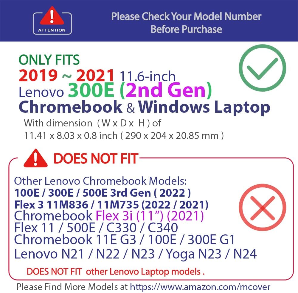 mCover Hartschalen-Schutzhülle mCover Hartschalen-Schutzhülle 29,5 cm (11,6 Zoll) Lenovo 300E 2. Gen