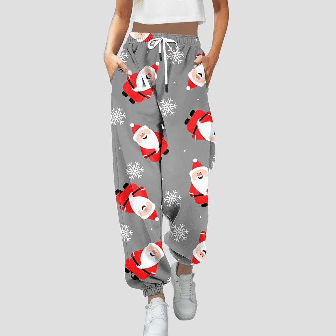 Weihnachten Jogginghose Damen, Damen Jogginghose Lang Sporthose High Waist Weihnachts Drucken Traini