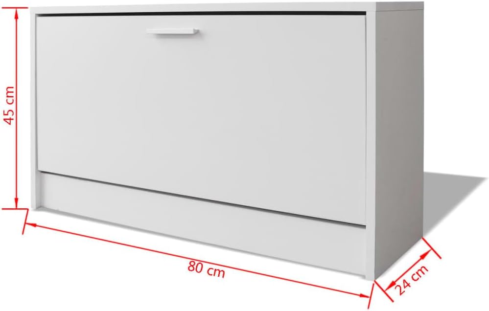 vidaXL Schuhbank Weiss 80x24x45 cm