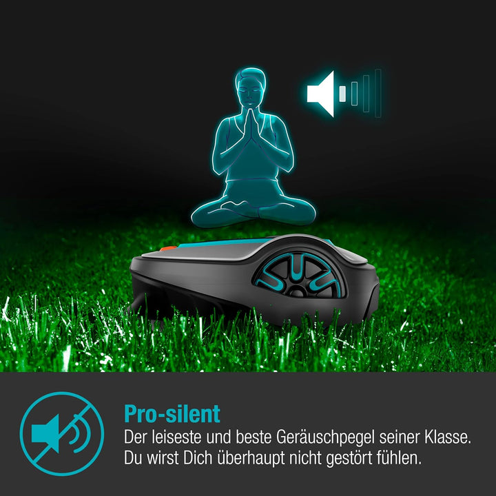 Gardena SILENO life: Mähroboter für Rasenflächen bis 1000 m², Bluetooth-App bedienbar, Easy-Passage-