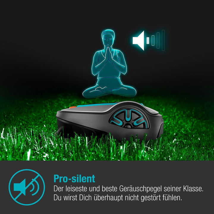 Gardena SILENO life: Mähroboter für Rasenflächen bis 750 m², Bluetooth-App bedienbar, Easy-Passage-F
