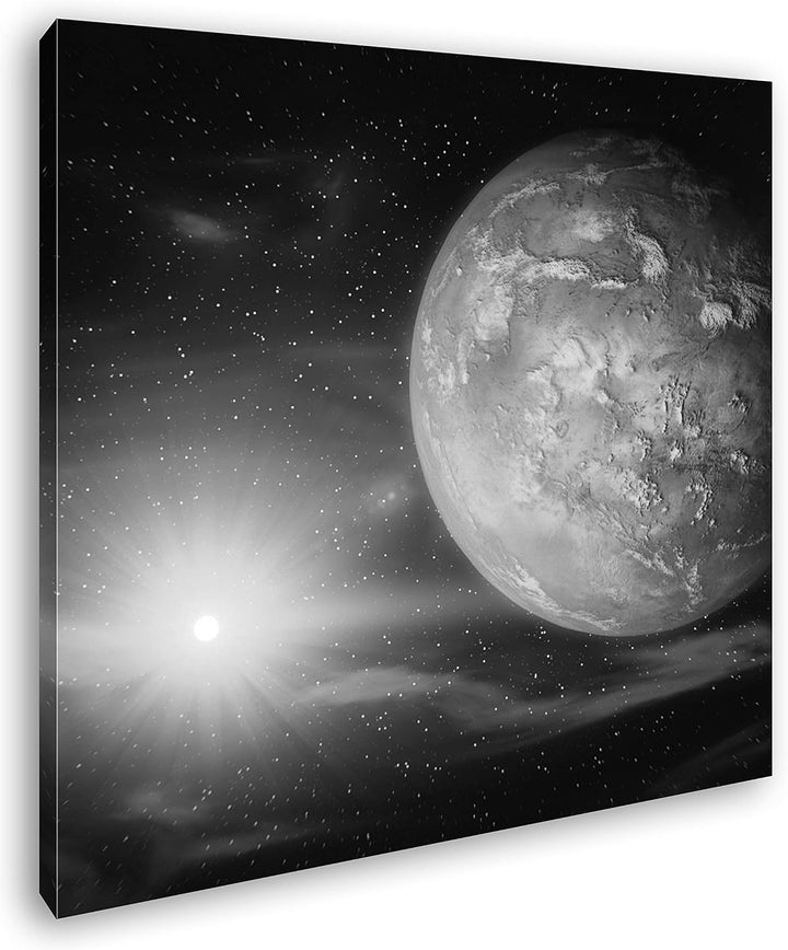 deyoli Dark Planet Mars in unserem Sonnensystem Format: 70x70 Effekt: Schwarz&Weiss als Leinwandbild