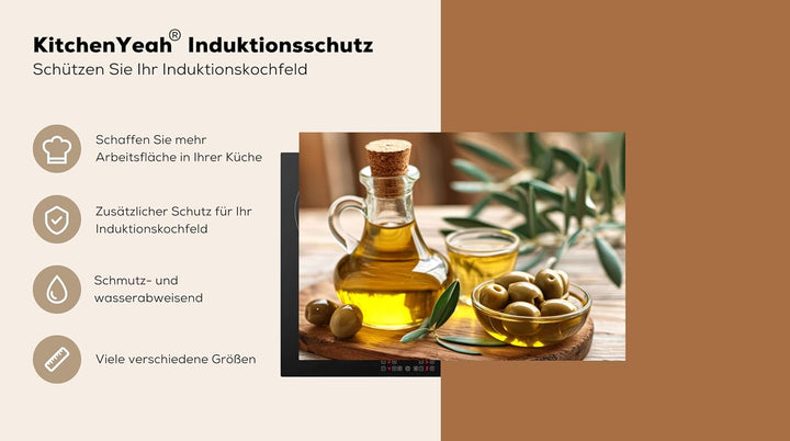 KitchenYeah© Herdabdeckplatte Einteilig Ceranfeld Abdeckplatte für Induktionsschutz Ceranfeldabdecku