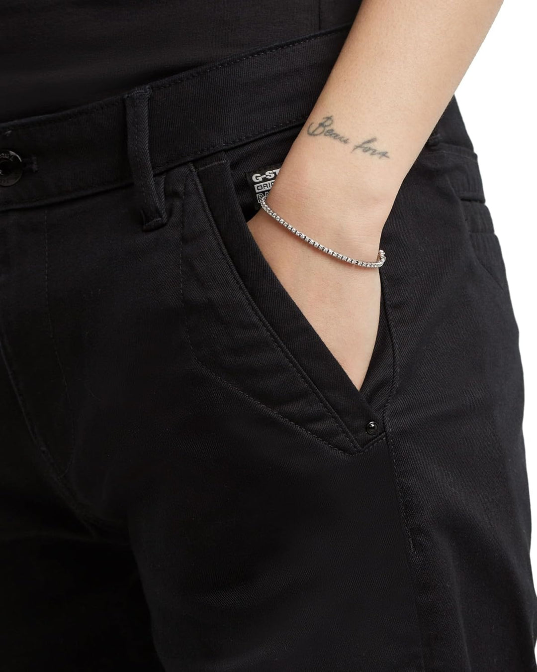 G-STAR Damen Kate Boyfriend Chino 23W / 30L Schwarz (Dk Black D25257-c105-6484), 23W / 30L Schwarz (