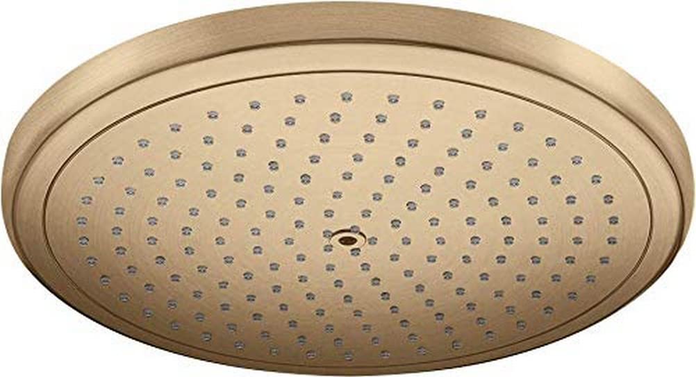 hansgrohe wassersparender Duschkopf Croma 280, Kopfbrause/Regendusche rund, 1 Strahlart, Brushed Bro
