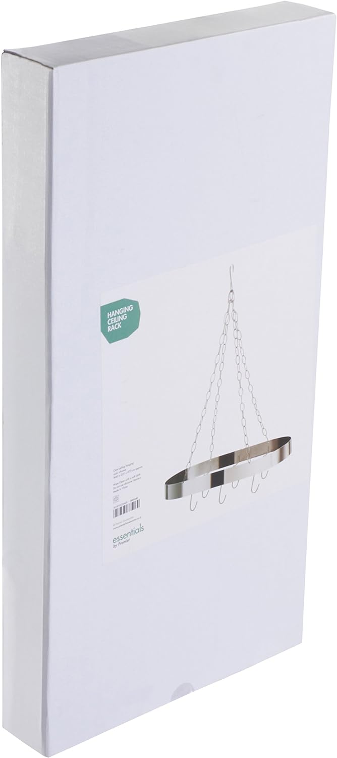 Premier Housewares Ovaler Deckenleuchte Rack, Chrom matt, Silber, 31x60x72 Silber Oval, Silber Oval
