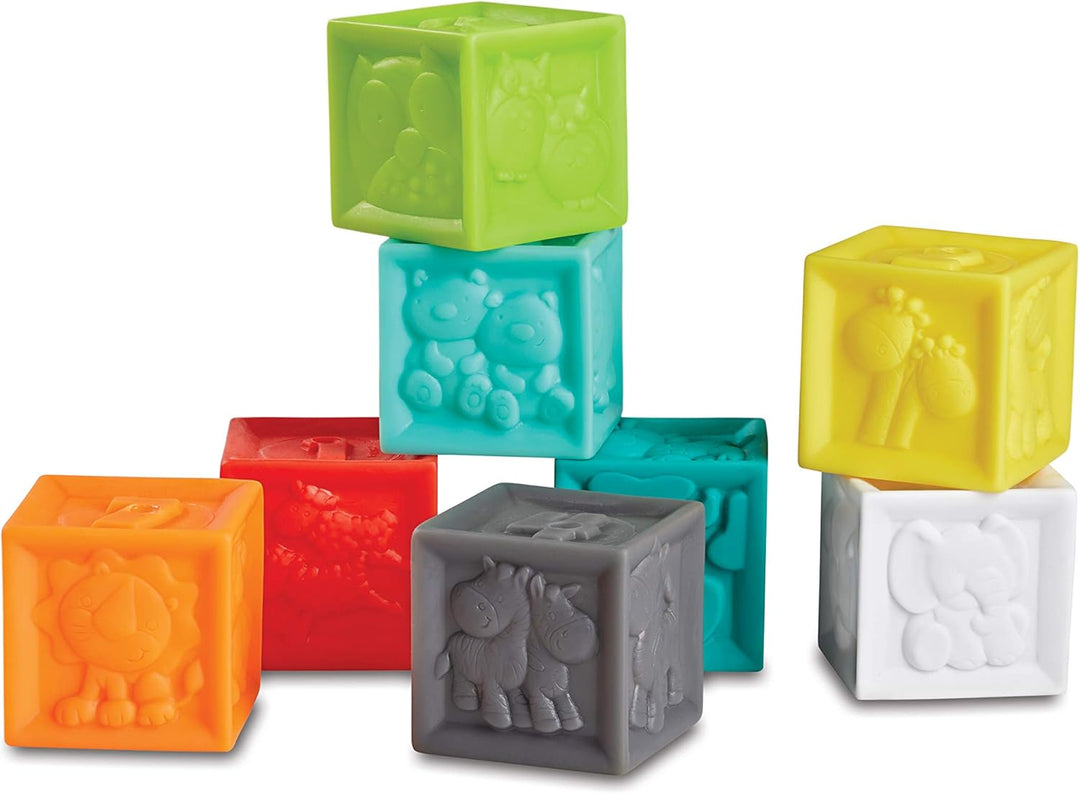 Infantino Sensory Balls Blocks & Buddies - 20-tlg. Set zum sensorischen Entdecken, der Entwicklung d