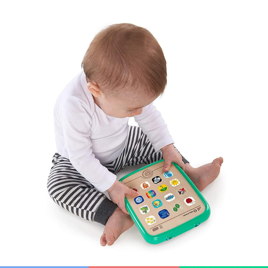 Baby Einstein Hape Magic Touch Tablet Musikspielzeug aus Holz mit über 150 Melodien und 3 Sprachen,
