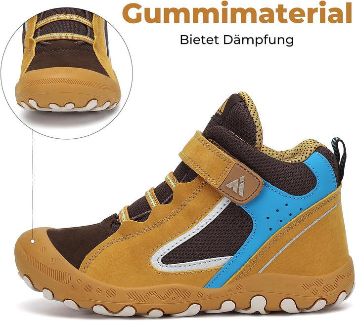 Mishansha Kinder Wanderschuhe Trekking Wanderstiefel Outdoor Trekkingschuhe 27 EU Gelb, 27 EU Gelb