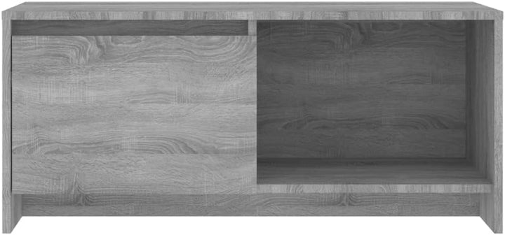homiuse TV Board Grau Sonoma 90x35x40 cm Holzwerkstoff Fernsehschrank Fernsehtisch TV Lowboard TV Ko