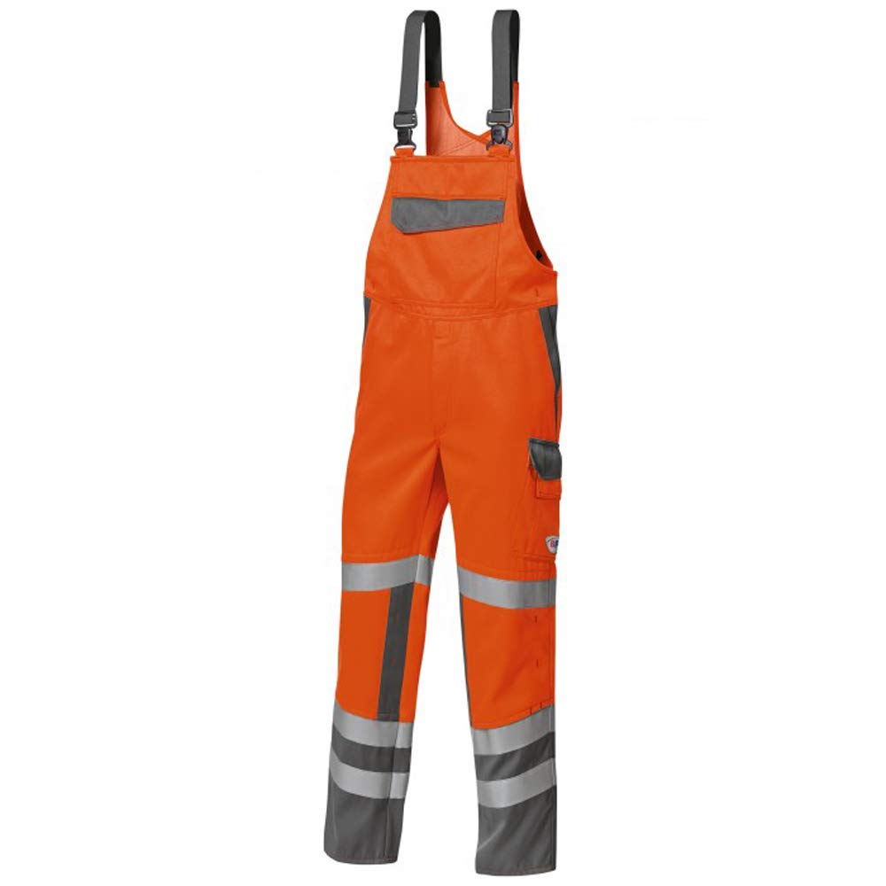 BP 2214-840-8553-50l Latzhose, Stretch-Hosenträger mit Clipbefestigungen, 320,00 g/m², Warnorange/du