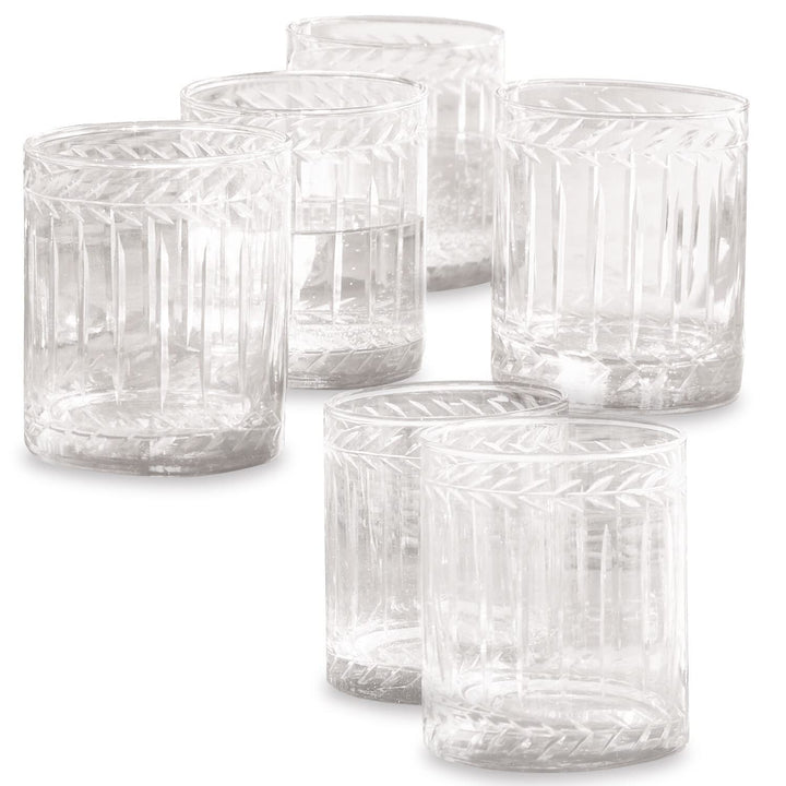 LOBERON® Glas 6er Set Padiès | Gläser Set Mit Feiner Glasgravur | Klassische Form | Zeitloses Dekor