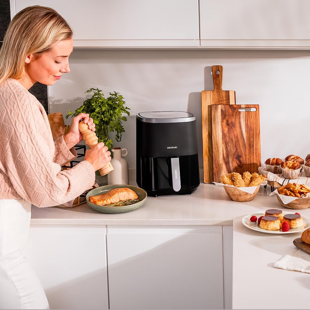 Cecotec Heissluftfritteuse ohne Öl, 4 L mit Fenster Cecofry Fantastik Window 4000. Air Fryer. 1400 W