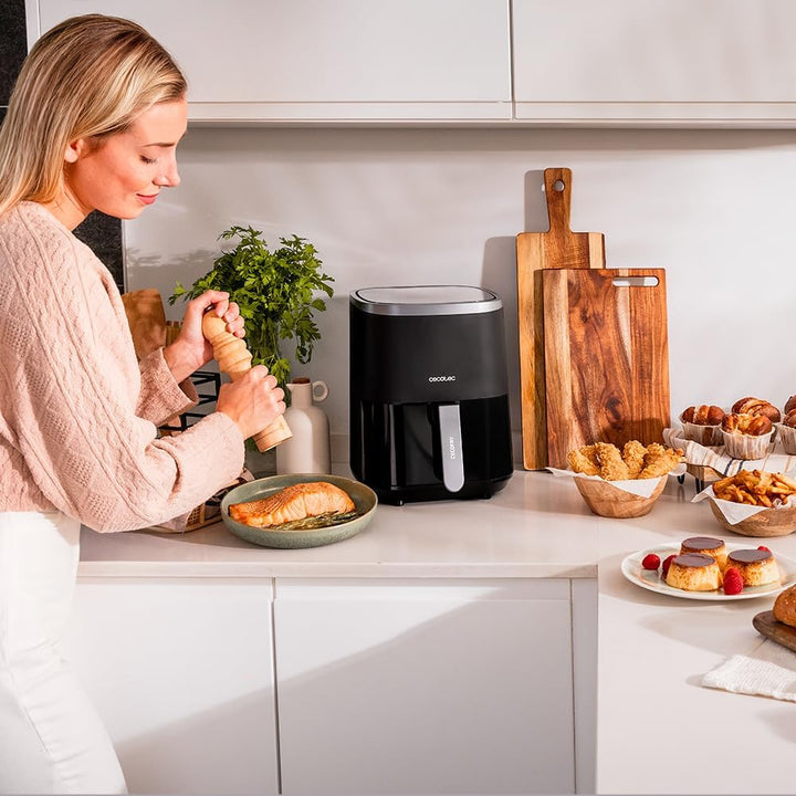 Cecotec Heissluftfritteuse ohne Öl, 4 L mit Fenster Cecofry Fantastik Window 4000. Air Fryer. 1400 W