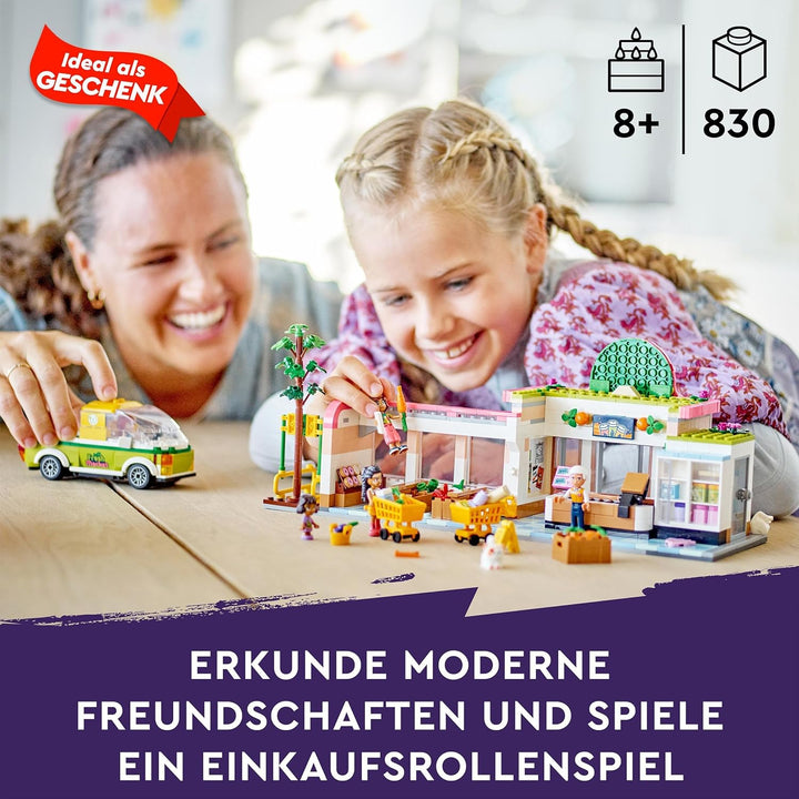 LEGO 41729 Friends Bio-Laden, Supermarkt Spielset mit Charakteren aus der Serie 2023, Spielzeug-Gesc