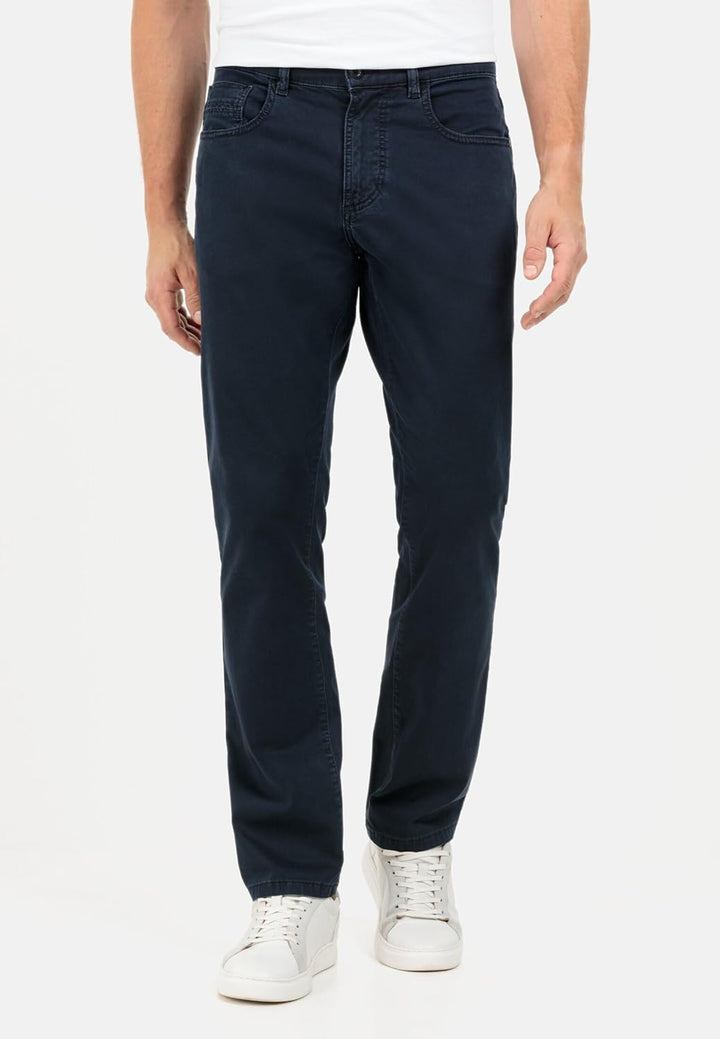 camel active Herren Relaxed Fit 5-Pocket Hose 35W / 32L Night Blue, 35W / 32L Night Blue
