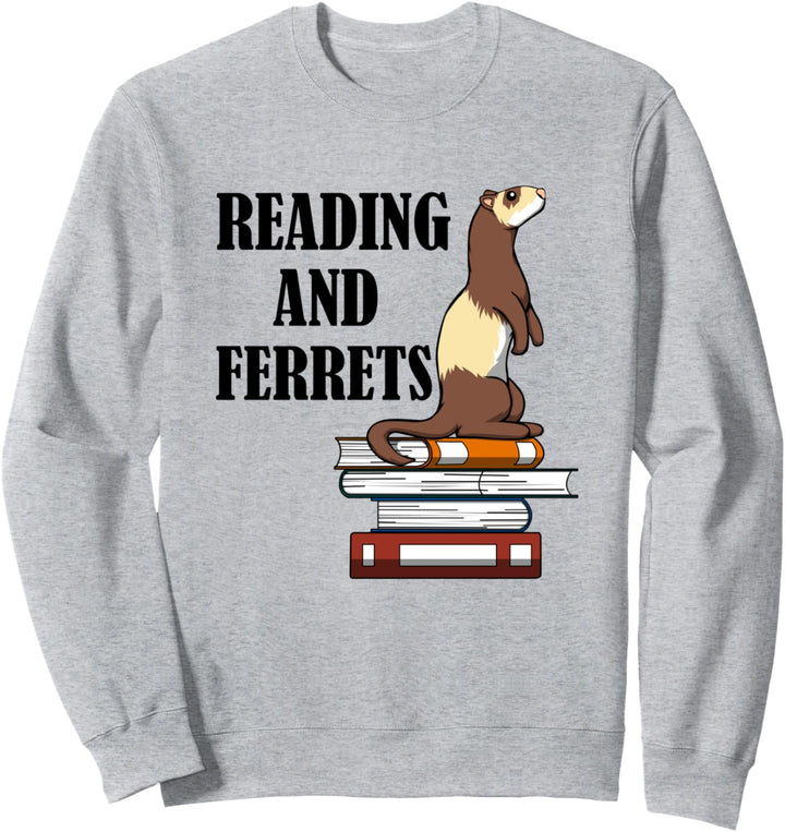 Frettchen und Bücher Lesen Netter Nager Sweatshirt