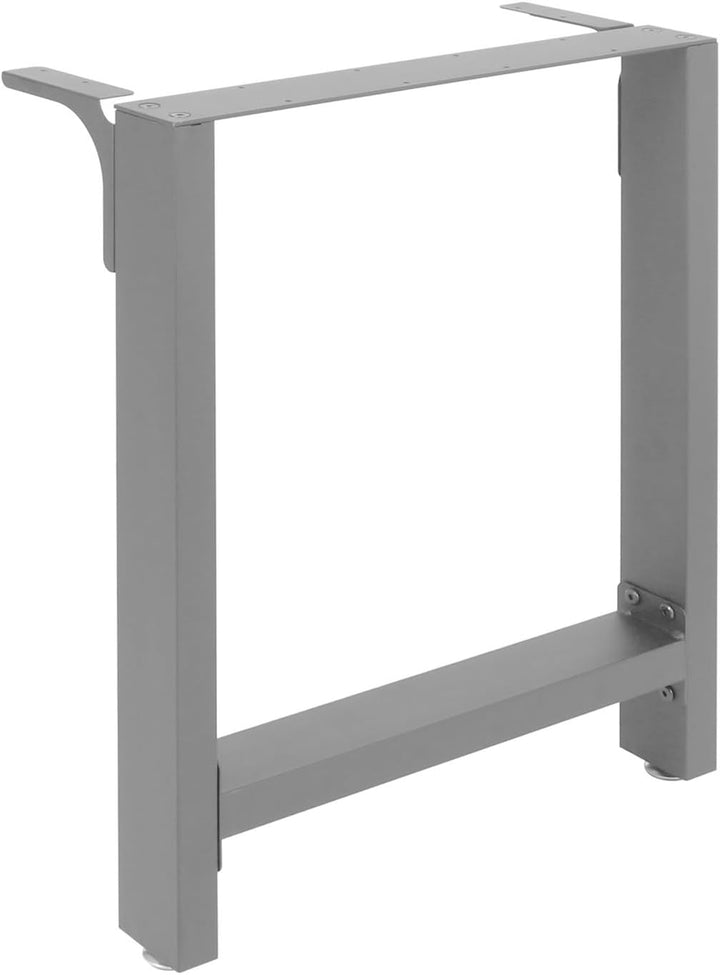 Wiltec Tischkufen Tischbeine aus Vierkantprofilen 64x40 cm grau pulverbeschichtet Tischgestell Tisch