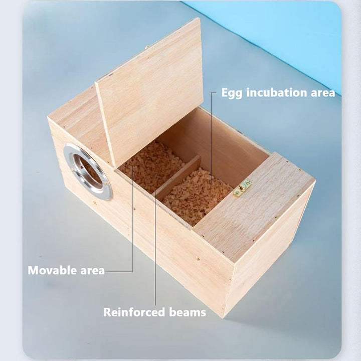 1 Stücke Massivholz Papagei Zucht Box,Durable Vogelzuchtbox Nistkasten Vogelhaus Nisthaus Vogelzucht
