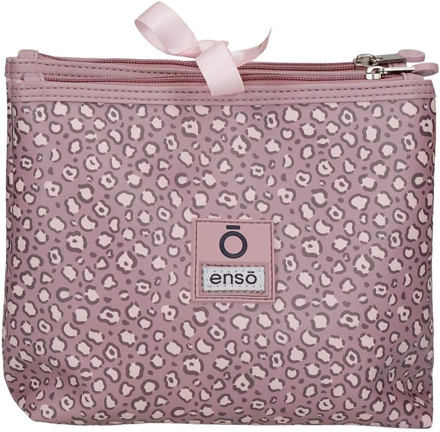 Enso My little cat Kosmetikkoffer mit drei Fächern Violett 23x17,7x10 cms PVC und Polyester Grosse T