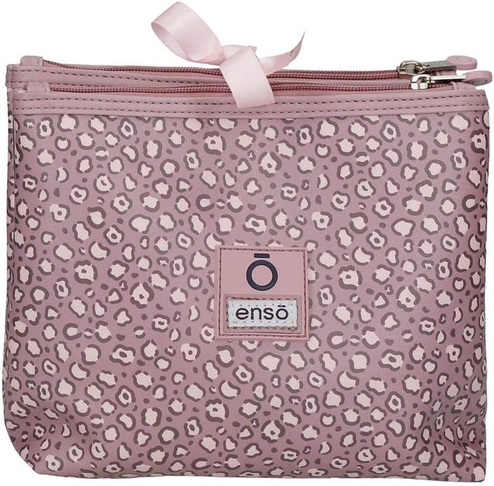 Enso My little cat Kosmetikkoffer mit drei Fächern Violett 23x17,7x10 cms PVC und Polyester Grosse T