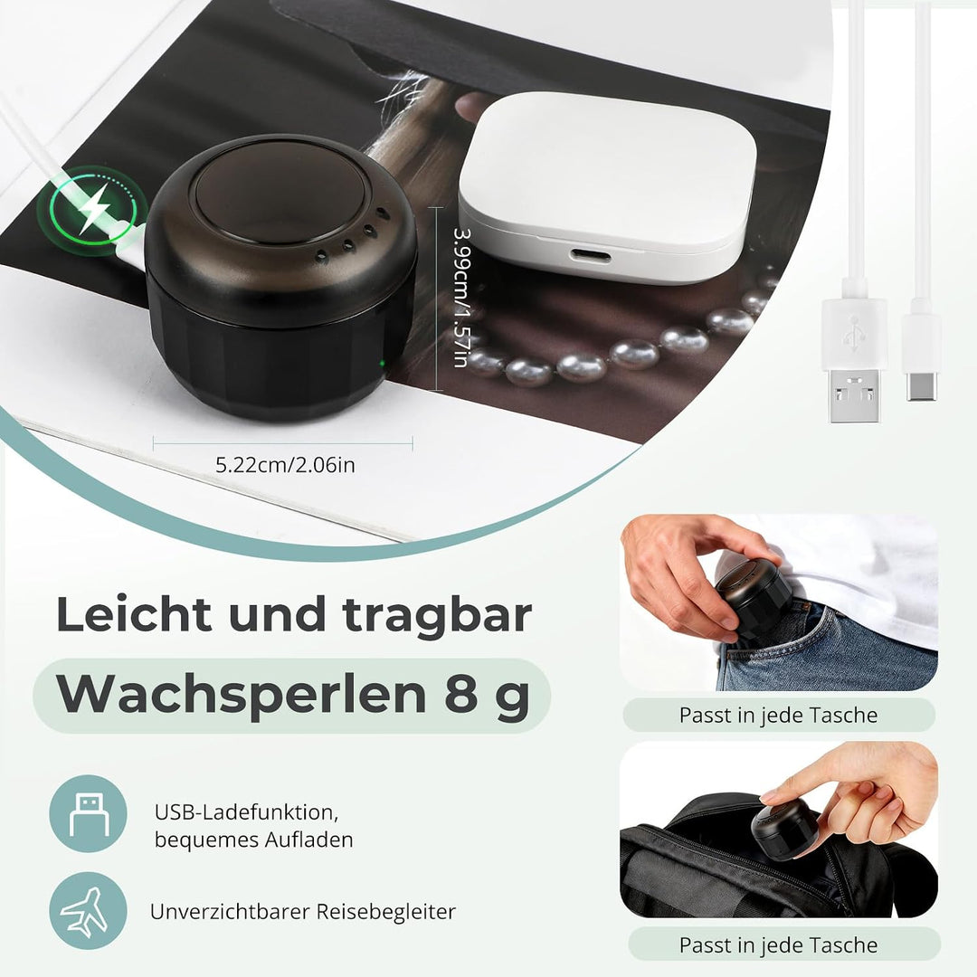 Nasenhaarentferner, Nasenhaar Wachs, Waxing Set für Männer und Frauen, Mini Wax Maschine mit 100g Wa