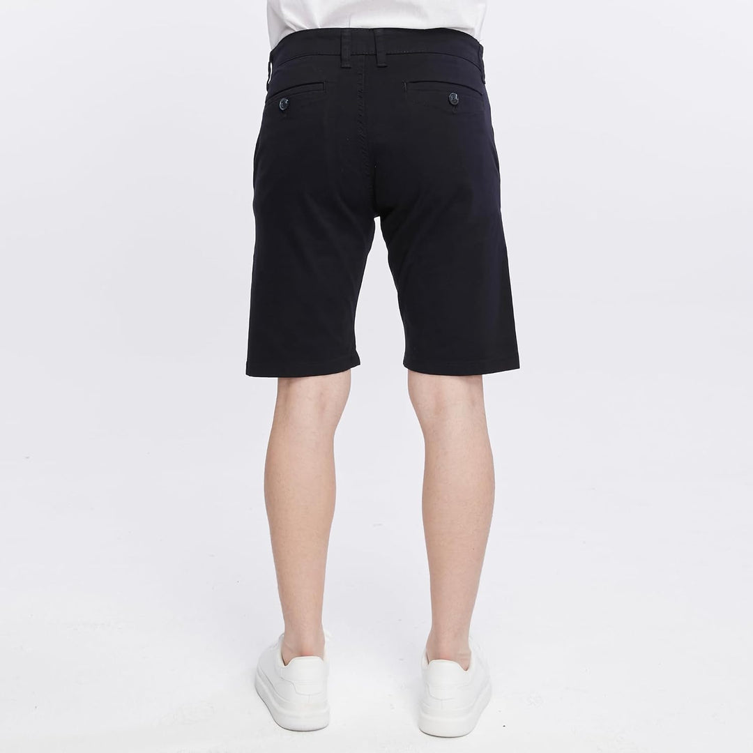 Xact Herren Premium massgeschneiderte Stretch Chino Shorts, 30W Navy